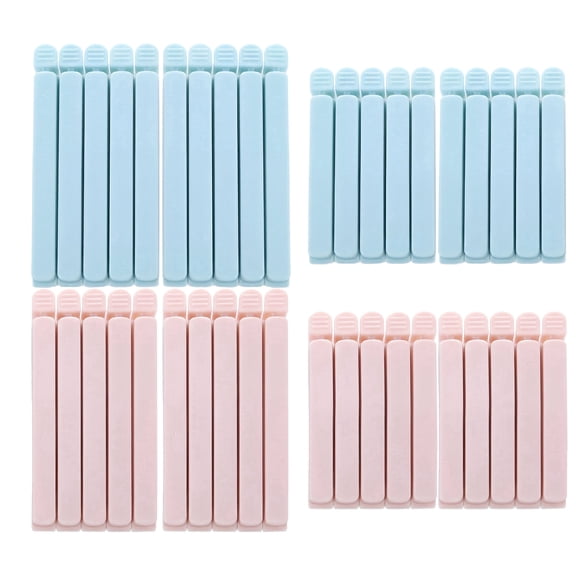 DualFerv  40-Pack Sturdy Sealing Clips, Reusable Multi-Color Plastic Bag Clamps