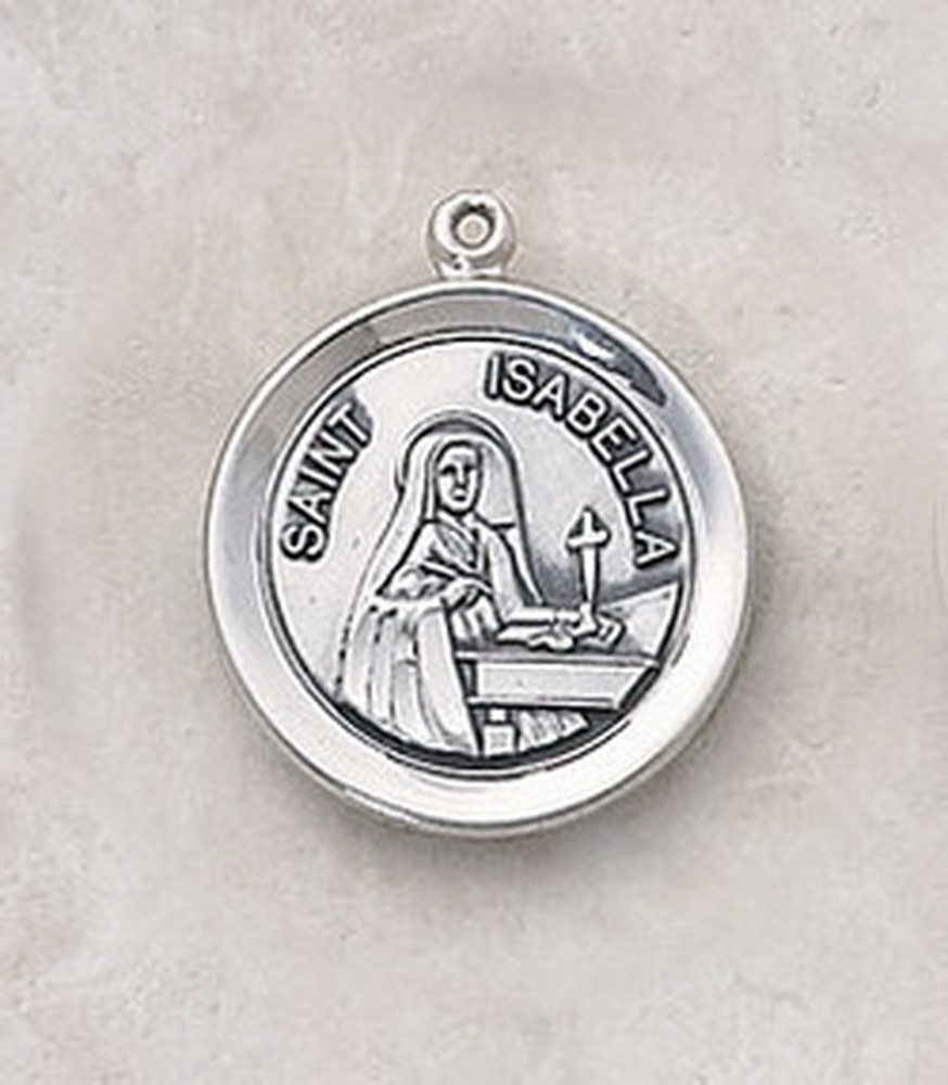 SS529216 Sterling Patron Saint Isabella Medal