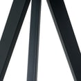 thumbnail image 5 of Modern Minimalist Round Glass Dining Table with Clear Glass Top & Black Metal Legs, Space-Saving Design for Kitchen, Dining & Living Room (Set of 1), 5 of 7