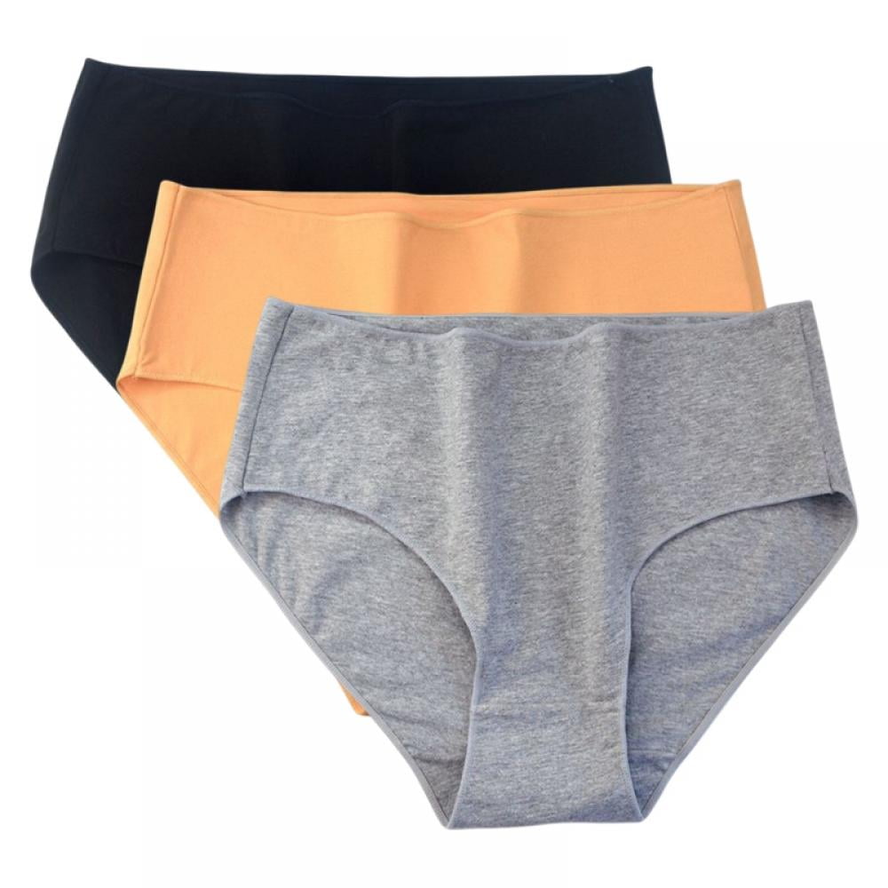 3/4/6 Pcs Women Comfort Cotton Panties Ladies Basic Underwear Zippered  Front Pocket Boxer Briefs Stash Underpants