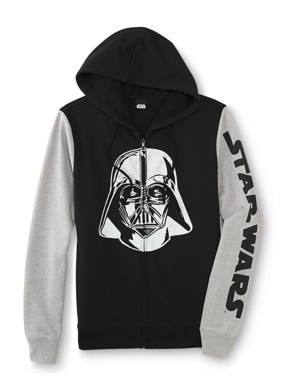 Star Wars Full Zip Hoodie for Boys Darth Vader Hooded Sweatshirt 2 Side Pockets 