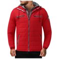 thumbnail image 1 of Gibobby Chamarra hombre chamarra acolchada para hombre, chamarra acolchado plegable, resistente a la intemperie(Rojo,XG), 1 of 5