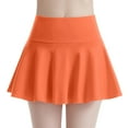 thumbnail image 1 of Jupe Mini Métallisée Jupes pour Adultes pour Femmes Grande Taille Jupes Western pour Femmes Jupe Fille Taille Simple Lit Jupe Confortable Plissée Yoga Taille Haute Sport Demi Course Séchage Rapide Orange TG, 1 of 5