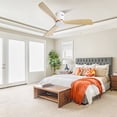 thumbnail image 3 of Sofucor 52 Inch Modern Flush Mount Ceiling Fan with Wood Blades, 3 of 6
