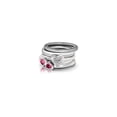 thumbnail image 2 of 3/5 Carat (Ctw) Lab-Created Red Ruby Double Heart Ring in Sterling Silver for Women, 2 of 5