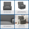 thumbnail image 2 of Baby Relax Rylan 4-in-1 Swivel Glider Rocker Recliner Chair, Gray, 2 of 12