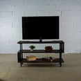 thumbnail image 1 of Tucson moderno soporte para TV industrial sala de estar sala de estar oficina de metal con acabado de madera envejecida recuperada - TVS1-BL / BL / BL, 1 of 1