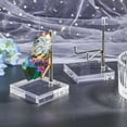thumbnail image 5 of 2 Sets Transparent Stands Acrylic Display Holder Raw Gemstone Display Easels with Stainless Steel Holder for Geodes Fossils Minerals Crystals Collectibles, 5 of 6