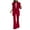 Red, variant on Clearance LYXSSBYX Womens Suits Blazer and Pants Professional Women's Long Sleeve Solid Suit Pants Casual Elegant Business Suit Sets