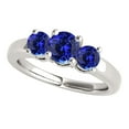 thumbnail image 1 of Aonejewelry 1 Ct. Ttw 3 Stone Tanzanite Ring In 14K White Gold, 1 of 4