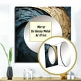 thumbnail image 3 of Designart "Gilded Aqua Swirl Simplistic Pottery" abstract spirals Square Mirror For Wall Decor - Large Gold Square Mirror Printed Wall Decor - Modern Square Living Room Mirror, 3 of 5