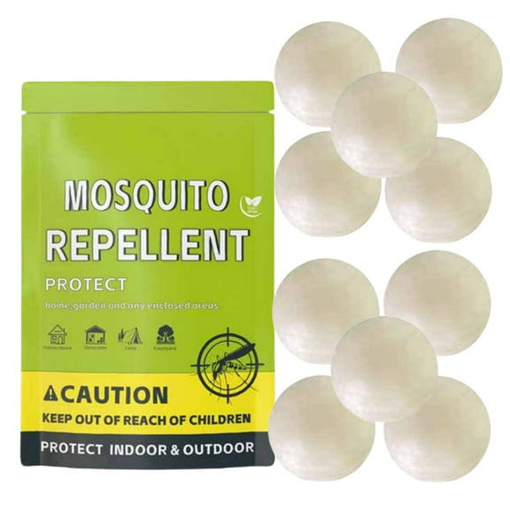 KingFurt Natural Mosquito Repellent Balls For Indoor And Outdoor Protection - 10 Count Mosquito Away Repellant Perfect For Travel And Yard