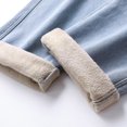 thumbnail image 7 of Hpapadks Mens Casual Pants Thermal Teddy Fleece Warm Lined Winter Straight Leg Denim Trousers Mens Slacks Light Blue M, 7 of 7