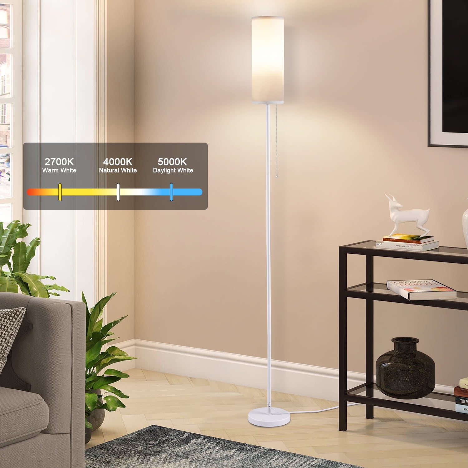 Newhouse Lighting Henry Floor Torch Lamp, LED Standing