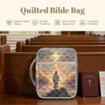 thumbnail image 7 of Xixirimido Quilted Bible Cover Bible Case for Women, Large Bible Carrying Case with Handle, Bible Study Supplies & Christian Gift for Men, Cross Jesus Sunset Glow, 7 of 7