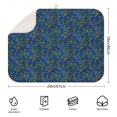 thumbnail image 2 of Blue Christmas Holly and Candy Cane Pattern Dish Drying Mat for Kitchen 1 Pack, Ultra Absorbent Microfiber Dishes Drainer Mats,18x24in(46x61cm), 2 of 4
