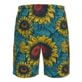 thumbnail image 6 of Naloa Sunflowers Men's Beach Shorts, Surfing shorts, Swim trunks, Quick Dry Swim Trunks for Surfing Beach Fun - Small, 6 of 9