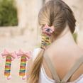 thumbnail image 3 of XMMSWDLA Colorful Telephone Wire Hair Bands For Kids, Spiral Hair Ties, 2023 New flower Braided Telephone Wire Hair Bands,2PC Headband Holder, Braid Accessories For Women Girls, 3 of 4