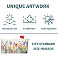 thumbnail image 4 of Spring Colorful Flowers Mailbox Covers Magnetic Standard Size 18" X 21",Watercolor Butterfly and Flowers Summer Mailbox Wraps Post Letter Box Cover for Holiday Garden Yard Decor, 4 of 6