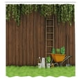 thumbnail image 3 of Ambesonne Farm House Shower Curtain, Gardening Materials, 69"Wx84"L, Green Brown, 3 of 5