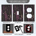 thumbnail image 3 of Yayeee Toggle Light Switch Wall Plate 1-Gang 4.5"x2.7" Home Decorative Outlet Cover, Dark Purple Floral Pattern, 3 of 7