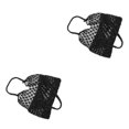 thumbnail image 3 of kurtrusly Fashionable And Functional Straw Beach Bag For Any Occasion Space-saving Blended Straw Handbag black 2Set, 3 of 6