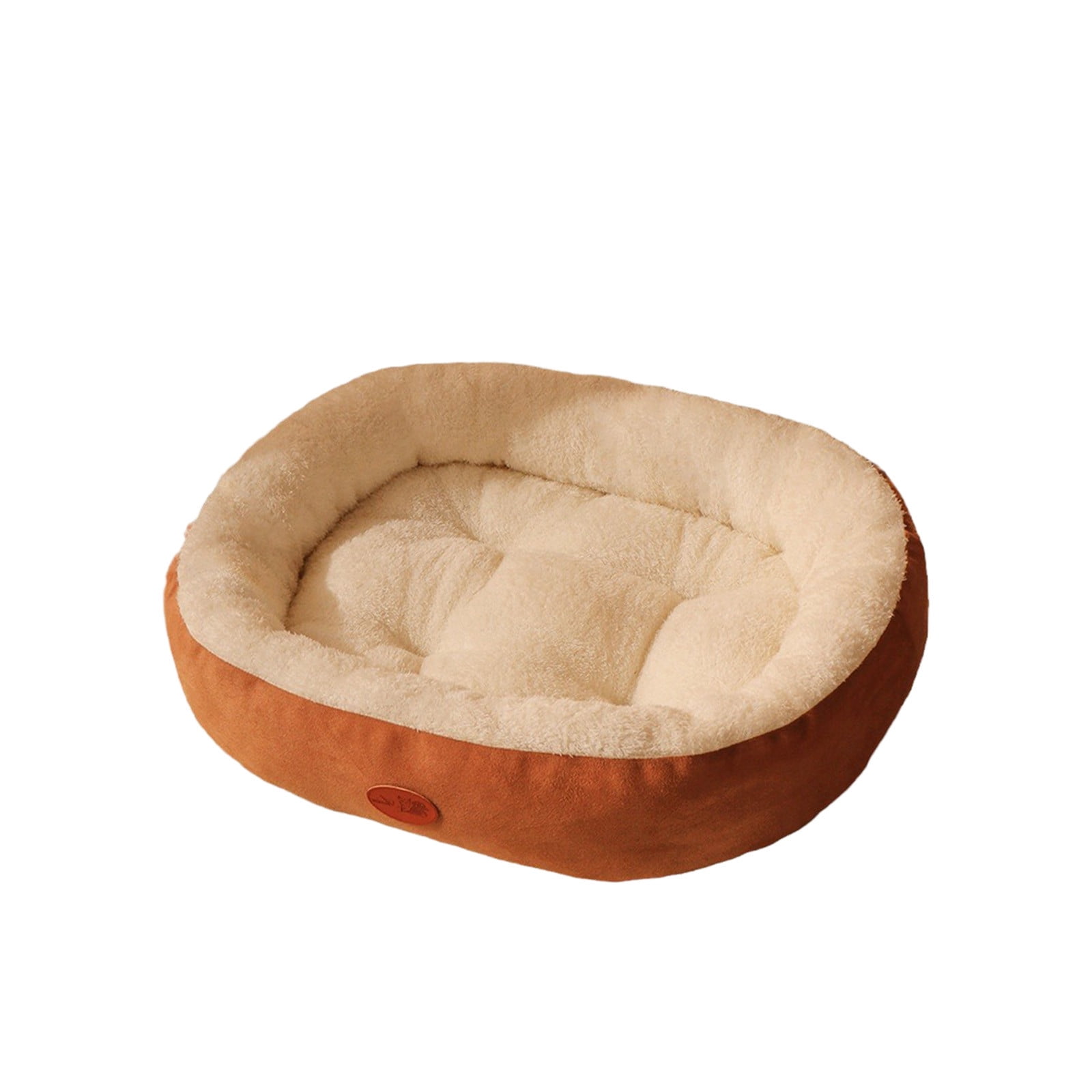Nebwoak Pet Nest Bed for Dog Winter Warm Cats Kennel all Season Universal Oval Cats Mat Winter Thickened Small and Medium Sized Dog Kennel