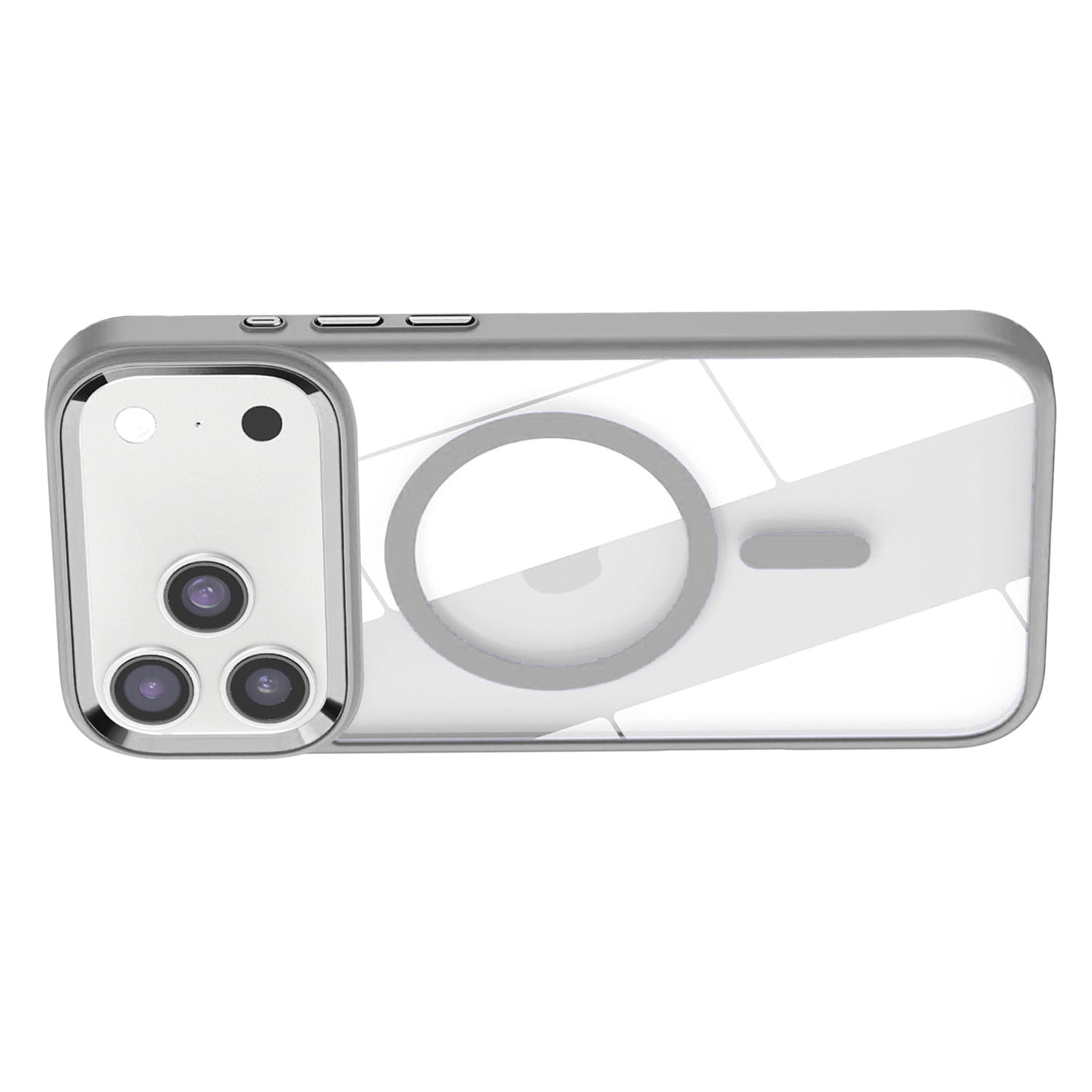 Clear Shiny Protective Cover for iPhone 17 Pro Max - White