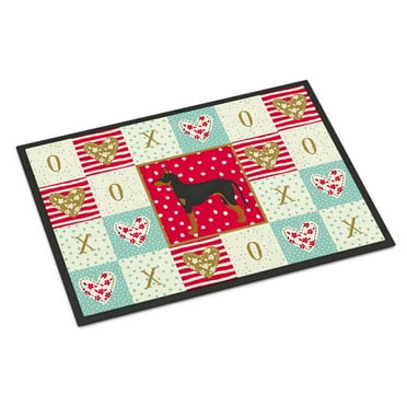 Carolines Treasures CK5862JMAT Manchester Terrier Love Door Mat Indoor Rug or Outdoor Welcome Mat 24x36 Doormat 36"L x