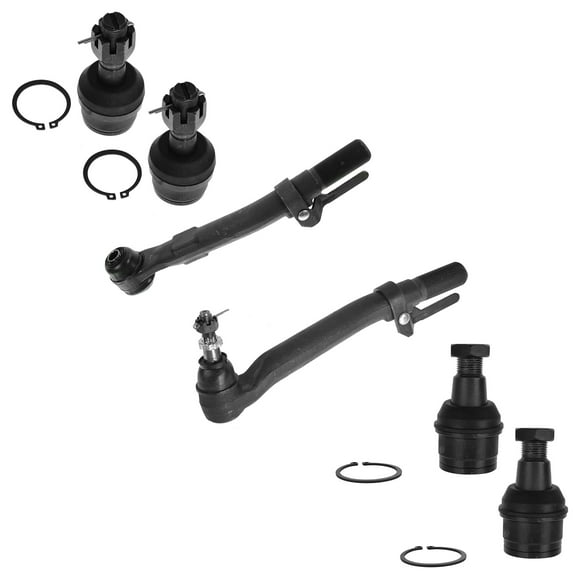TRQ Front Steering Suspension Tie Rod Ball Joint Kit Set 6pc for 4WD F250 F350 PSA59411