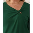 thumbnail image 5 of Daystry Women's Plus Size Short-Sleeve Tie Tops Tunic Wrap Sweetheart Lightweight Tee, 5 of 14