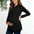 thumbnail image 6 of WAGUTH Women's Maternity Nursing Hoodies Long Sleeve Side Split Breastfeeding Sweatshirt Soft Casual Tunic Tops for Pregnancy Daily Wear,Black,XXL, 6 of 7