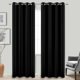 thumbnail image 1 of Juego de 2 paneles de cortinas KOUFALL negras de 214 cm de largo para dormitorio, 1 of 7