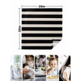 thumbnail image 4 of Black Beige Striped Cloth Napkins Set of 6 Reusable Dinner Napkins, Vintage Geometric Line Simple Cocktail Napkin Washable Table Napkins for Wedding/Holiday Party/Baby Shower 20"x20", 4 of 7