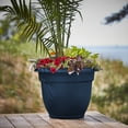 thumbnail image 2 of Bloem Ariana 20" Self-Watering Plastic Planter - Rolled Rim Indoor/Outdoor Garden Pot, Navy, 2 of 8