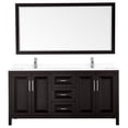 thumbnail image 3 of Wyndham Collection Daria 72" Metal & Wood Double Bathroom Vanity in Espresso, 3 of 5