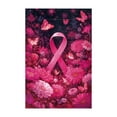 thumbnail image 2 of Fasiaou Breast Cancer Awareness Garden Flag Polyester Outdoor Decorative Ribbon Flag for Yard Lawn Porch Display Support Solidarity Fundraiser Event, 2 of 6