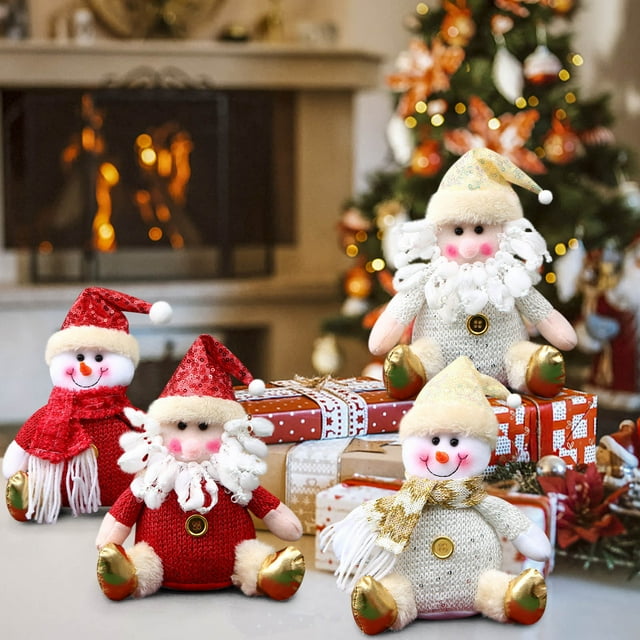 Fiudx Ofertas Flash Artículos En Oferta Adornos De Papá Noel, Nuevos Adornos Decorativos, Muñeco De Nieve, Juguetes De Peluche Navideños
