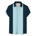 thumbnail image 4 of Wyzesi Chemise Rayée Homme Boutonnée Chemise Imprimée Numérique 3D Rayée Couture Été Manches Courtes Grande Taille Chemise Décontractée Chemise de Compression Homme Manches Longues Chaude, 4 of 4