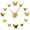 Gold, variant on Butterflies Silouette Frameless Wall Clock Stickers, DIY Modern Decorative Clocks for Living Room, Bedroom, Office - Easy to Install, Large 3D Clock Design (Black,27in)