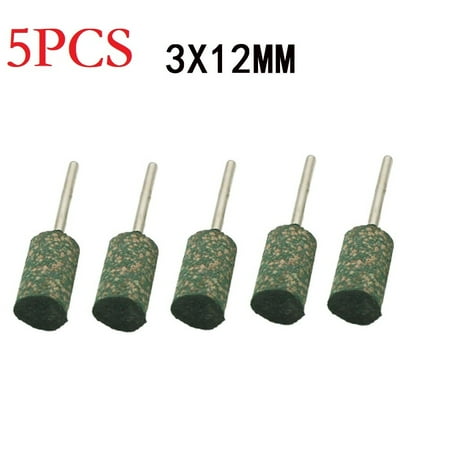 

5 Pcs 3mm Shank Cylindrical Rubber Polishing Burr Point Bit Rotary Grinding head