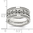 thumbnail image 3 of Sterling Silver Three Piece Set Antiqued Bands QR6907, 3 of 3