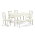 thumbnail image 2 of East West Furniture Dining Room Set Linen White, WECL6C-LWH-W, 2 of 6