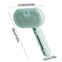 SATRINO Cat Steam Brush, Self Cleaning Pet Spray Hair Removal Comb with Release Button, 3 In 1 Cat Brush for Indoor Cats, Waterproof Pet Grooming Brush for Long Short Haired Dogs Cats