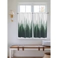 thumbnail image 6 of Tier Curtains 45 Inches Long, Green Ombre Window Treatment Curtain Drapes, Primeval Forest Modern Abstract Art Aesthetics Window Half Privacy Curtains for Bedroom Bathroom, 42"x45", 2 Panels, 6 of 7