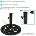 thumbnail image 3 of Sunnydaze Rose Blossom 17 lb Black Round Cast Iron Market Umbrella Base, 3 of 9