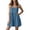 *Blue, variant on VBVC Women's Spaghetti Strap Button Detail Mini Sundress,Empire Waist Tank Dress For Women,Ladies Lightweight Summer A-Line Shift Dress with Pockets,Black,S-3XL