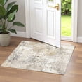 thumbnail image 3 of UERMEI 2'x3' Small Area Rugs for Entryway, Machine Washable Ultra-Thin Soft Rug, Non Slip Indoor Door Mats, Throw Rug for Bedroom Hallway, Laundry Room Carpets, Gray Gold, 3 of 7