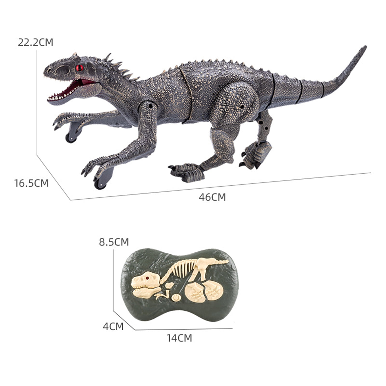 RC Dinosaur Toy 3D Eyes Lighting And Sound Simulation Walking Rechargeable Toy 2 4G Wireless 8CH Remote Control Electric Dinosaur Toy Birthday Gift