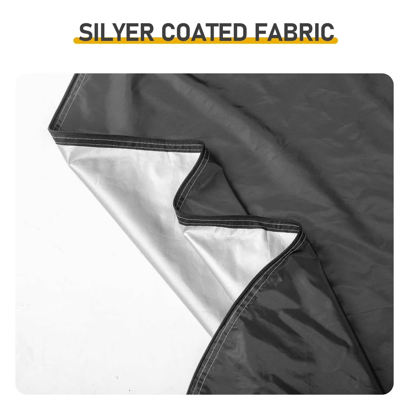 6.8x4.9FT Arc Bicycle Storage Shed, 210D PU Silver Coated Oxford, Black Fiberglass Frame, Front&Side Double Doors, Inner Storage Bag & Carry Bag, Black